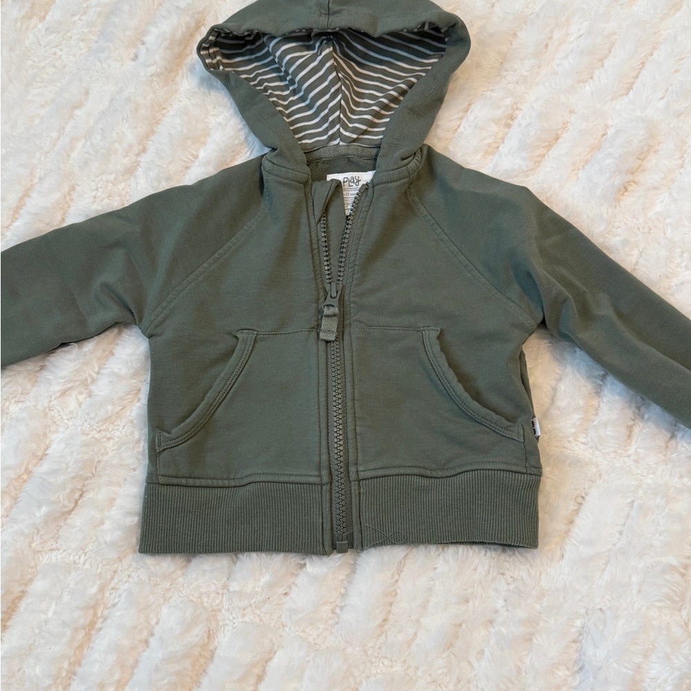 Olive Green little sleepies Hoodie